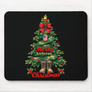 Merry Veteran Weihnachtsbaum Xmas Familie Matching Mousepad