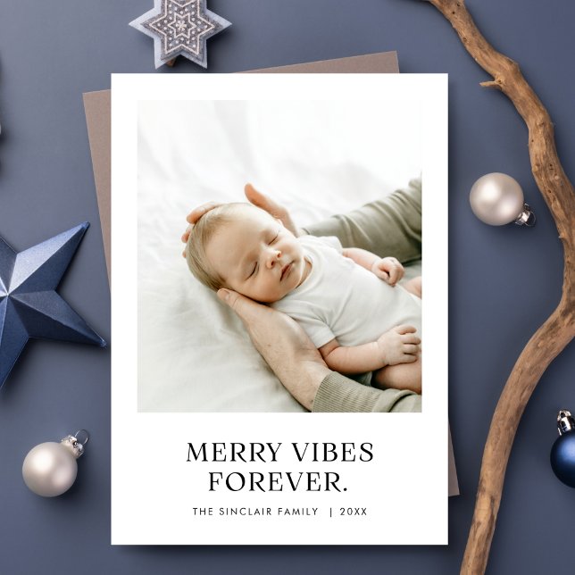 Merry Vibes Forever Baby Foto Weihnachten (Von Creator hochgeladen)