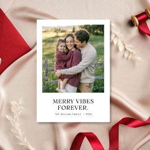 Merry Vibes Forever Joyful Family Foto Weihnachten