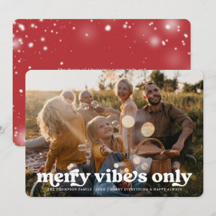 Merry Vibes nur Retro Weihnachten Foto Urlaub