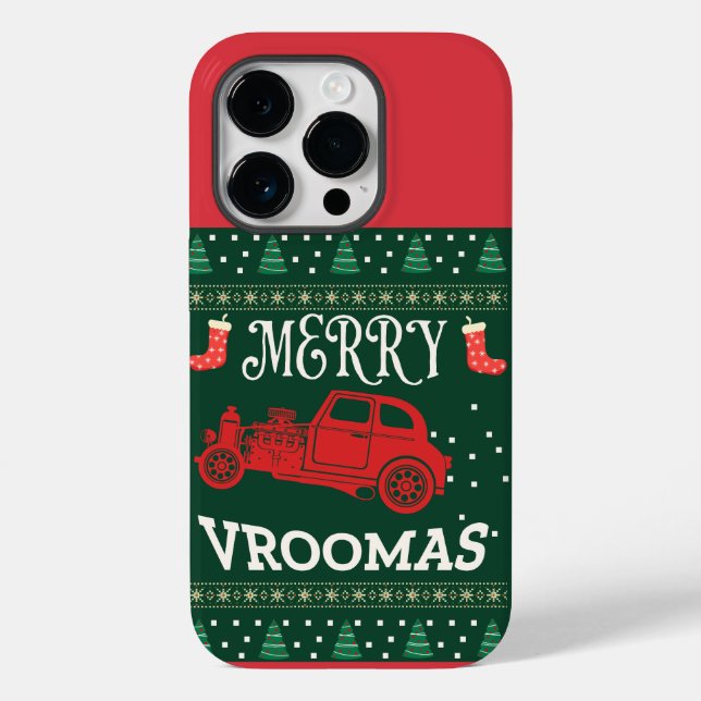 MERRY VROOMAS - CHRISTMAS UGLY SWEATER Case-Mate iPhone HÜLLE (Rückseite)