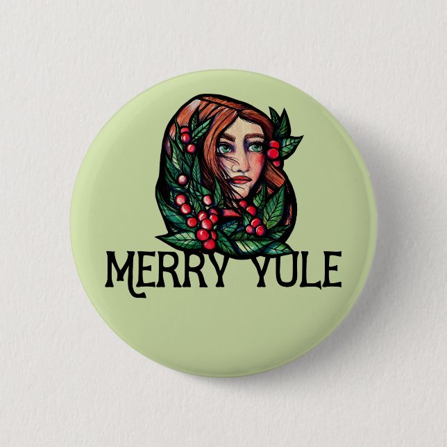 Merry Weihnachten Button (Vorderseite)