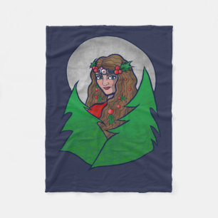 Merry Weihnachten Goddess Art Pagan und Wiccan Wei Fleecedecke