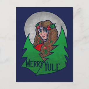 Merry Weihnachten Goddess Art Pagan und Wiccan Wei Postkarte