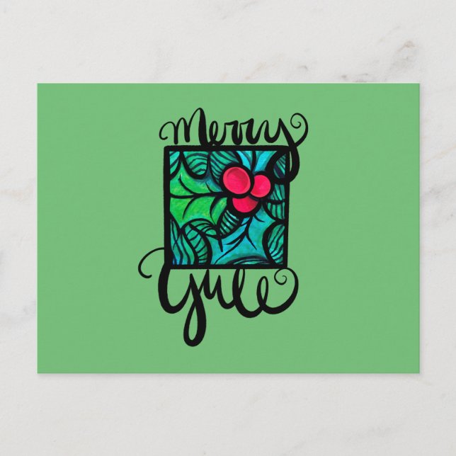 Merry Weihnachten Postkarte (Vorderseite)