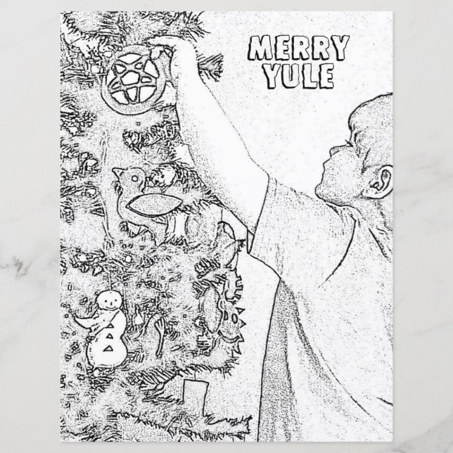 Merry Weihnachten Wicca Farbpapier (Vorderseite)