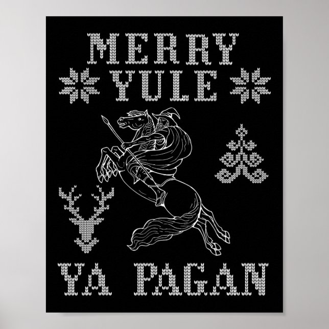 Merry Weihnachten Ya Pagan Odin auf der Insel Slei Poster (Vorne)