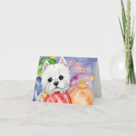 Merry Westie Christmas Feiertagskarte