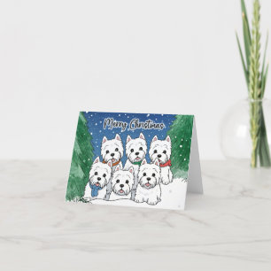 Merry Westie Christmas Feiertagskarte