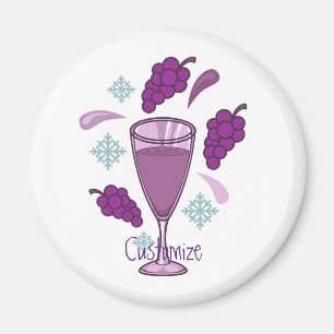 Merry Wine Drink Holiday Thunder_Cove Magnet