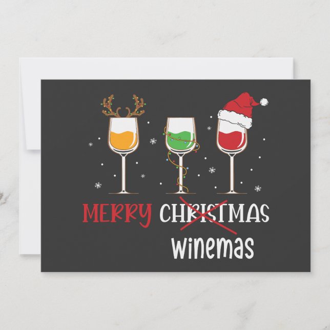 Merry Winemas Einladung (Vorderseite)