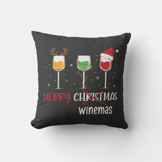Merry Winemas Kissen (Vorderseite)