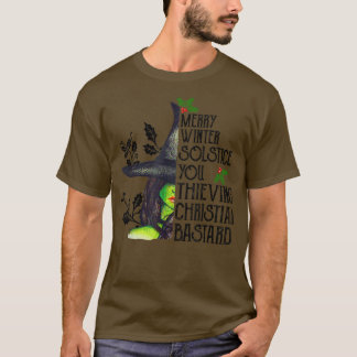 Merry Winter Solstice Sie Diebstahl Christliche Ba T-Shirt
