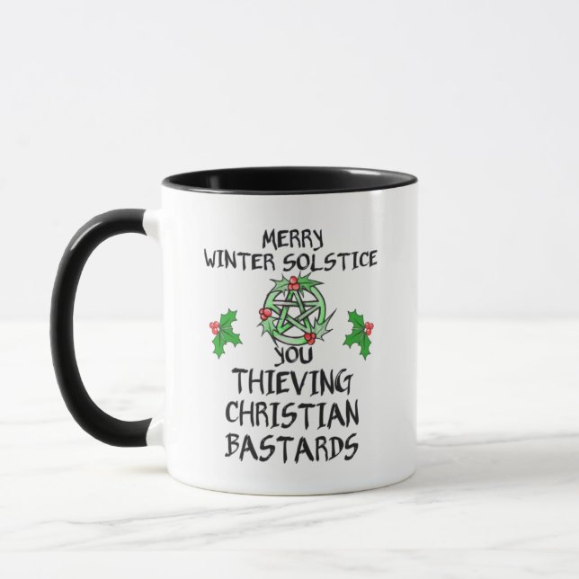 Merry Winter Solstice Tasse (Links)