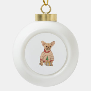 Merry Woofmas 1 Keramik Kugel-Ornament