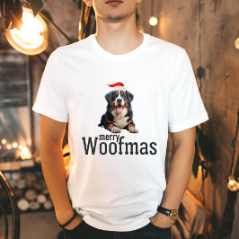 Merry Woofmas Bernese Tee: Spreading Holiday Cheer T-Shirt