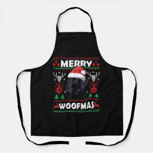 Merry Woofmas Black Lab Weihnachts-Hund Lover Xmas Schürze
