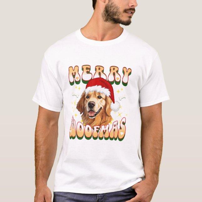 Merry Woofmas Christmas Dog T-Shirt (Vorderseite)
