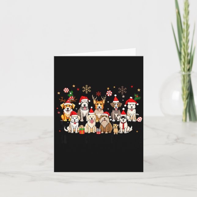 Merry Woofmas Cute Christmas Dogs Merry Christmas  Karte (Vorderseite)