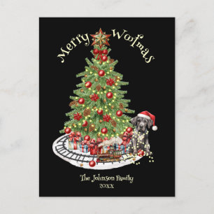 Merry Woofmas Dog Design - Great Dane Feiertagspostkarte
