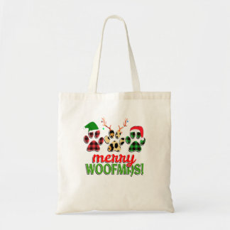 MERRY WOOFMAS Dog Paw Christmas Buffalo Tragetasche