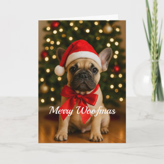 Merry Woofmas French Bulldog Christmas Card Karte