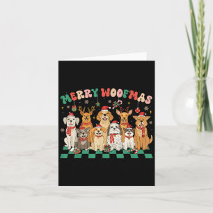Merry Woofmas frohe Weihnachtslieder Männer Frauen Karte