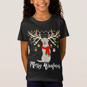 Merry Woofmas Labrador Retriever Reindeer Christma T-Shirt