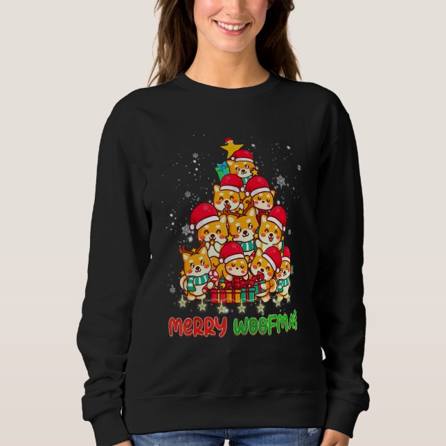 Merry Woofmas Merry Christmas For Welsh Corgi Dog Sweatshirt (Vorderseite)