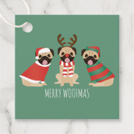 Merry Woofmas Mops Hunde Geschenkanhänger