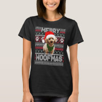 Merry Woofmas Niedliches Poodle mit Weihnachtsmann