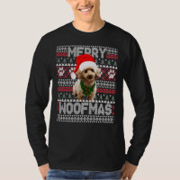 Merry Woofmas Niedliches Poodle mit Weihnachtsmann