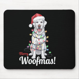 Merry Woofmas Silver Labrador Hund Dekoration Chri Mousepad