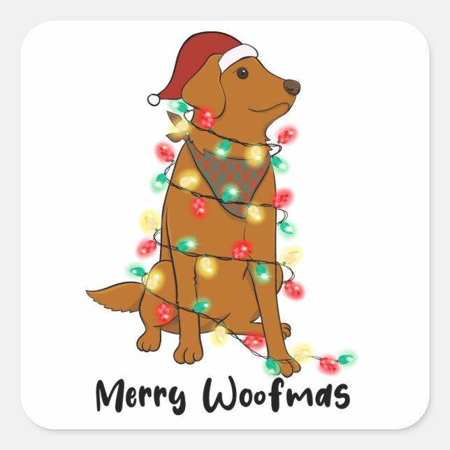 Merry Woofmas Sticker (Vorderseite)