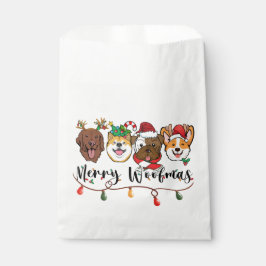 Merry Woofmas Typografie Fvor Bags Geschenktütchen