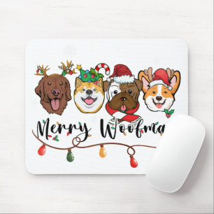 Merry Woofmas Typografie Mousepad
