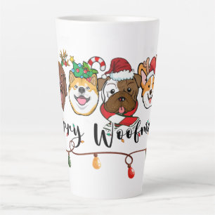 Merry-Woofmas-Typografie-Tasse Milchtasse