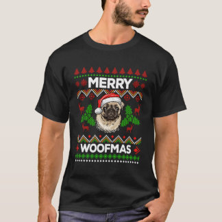 Merry Woofmas Ugly Sweater Christmas Mops Lover Gi T-Shirt