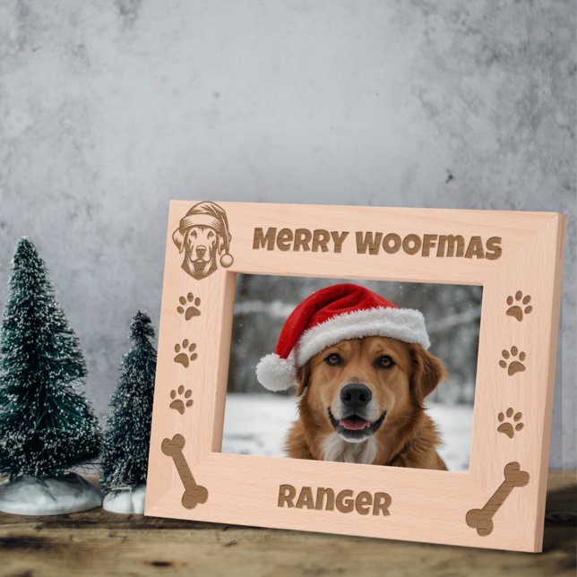 Merry Woofmas Weihnachten Weihnachten Weihnachten- Geätzte Rahmen (Von Creator hochgeladen)