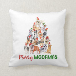 Merry Woofmas Weihnachts-Hund Liebhaber Geschenk Kissen