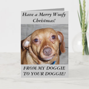 MERRY WOOFY CHRISTMAS FEIERTAGSKARTE