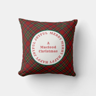 MERRY Words Scottish Tartan 2 Kissen