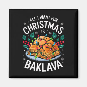 Merry Xmas alles, was ich für Weihnachten Baklava Magnet