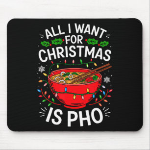 Merry Xmas alles, was ich für Weihnachten Pho Men Mousepad