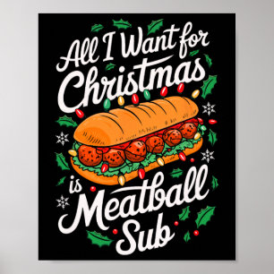 Merry Xmas alles, was ich Gewollt Weihnachts Meatb Poster
