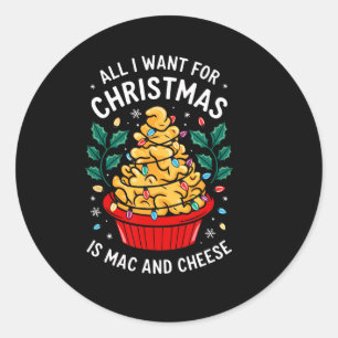 Merry Xmas alles, was ich zu Weihnachten Mac und K Runder Aufkleber