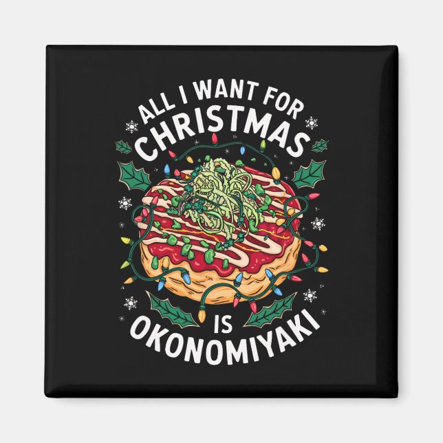 Merry Xmas alles, was ich zu Weihnachten Okonomiya Magnet (Vorne)