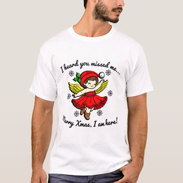 Merry Xmas bin ich hier T-Shirt (Vorderseite)