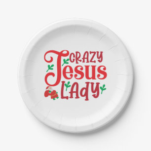 Merry Xmas Crazy Jesus Lady Pappteller