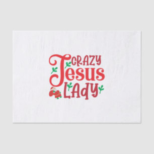 Merry Xmas Crazy Jesus Lady Seidenpapier